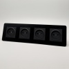 Aluminum MMB-4012 4 розетки без заземления (Черный)