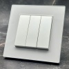 Cristal MMW-010 3 клавишный 1 полюсный выключатель（Белый）