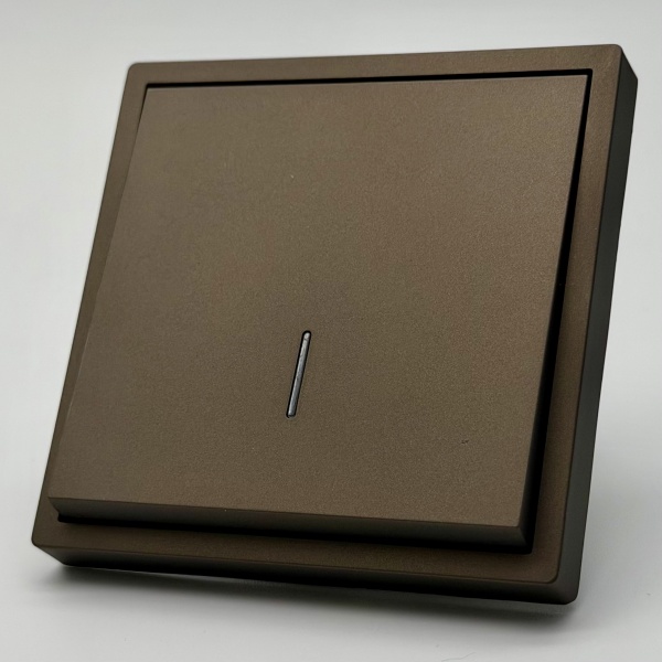 Art MTM-004 1 клавишный 1 полюсный выключатель с LED（Мокко-Матовый）