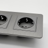 Aluminum MMC-3013 3 розетки с заземлением（Графит）