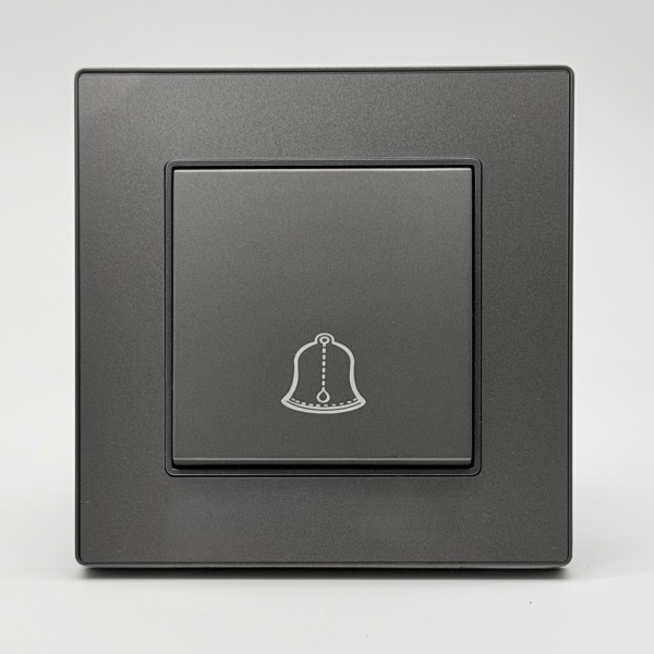 Cristal MMC-027 Переключатель дверного звонка （Графит-Матовый）