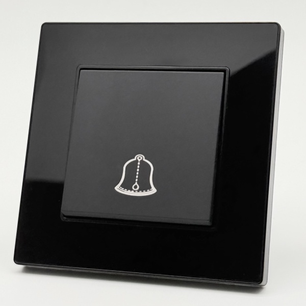 Cristal MMB-027 Переключатель дверного звонка（Черный-Матовый）