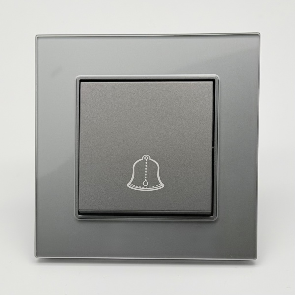 Glass MMC-027 Переключатель дверного звонка （Графит-Матовый）