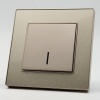 Cristal MMG-005 1 клавишный проходной выключатель с LED（Золото-Матовый）