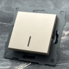 MG-004 1 клавишный 1 полюсный выключатель с LED без рамки（Золото-Матовый）