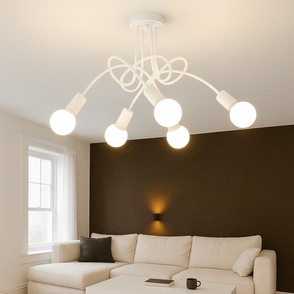 Люстра 8881/5 белая