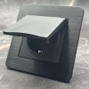 Aluminum MMB-017 Розетка с/з с крышкой（Черный）