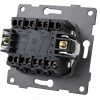Cristal MMG-011 2 клавишный перекрестный выключатель без рамки（Золото-Матовый）