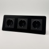 Aluminum MMB-3013 3 розетки с заземлением (Черный)