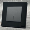 Cristal MMB-004 1 клавишный 1 полюсный выключатель с LED（Черный）
