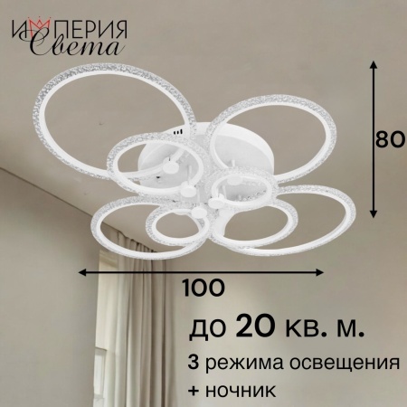 Люстра светодиодная 5007/8 белая