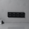Glass MMB-4013 4 розетки с заземлением（Черный）