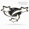 Люстра светодиодная 5022/3 чёрная