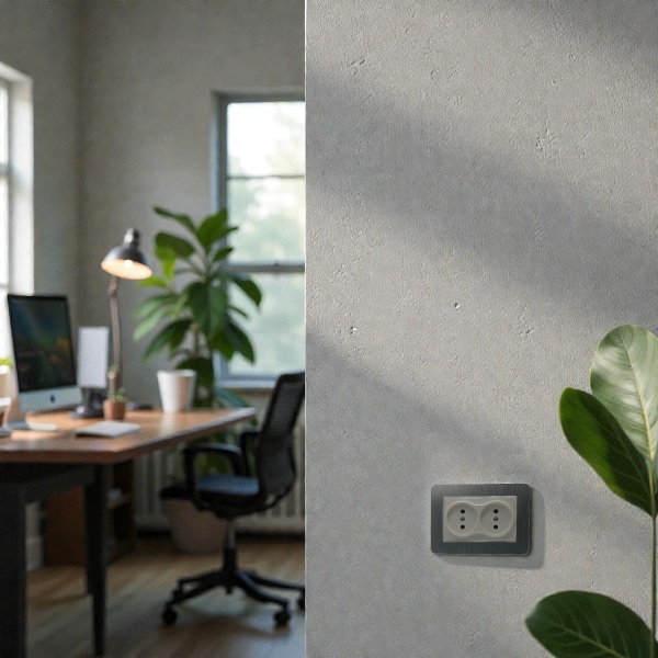 Aluminum MMW-031 Розетка двойная  без заземления 120 （Белый-Матовый）