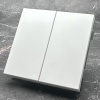 TW-007 2 клавишный проходной выключатель без рамки（Белый-Матовый）