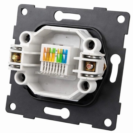 MG-022 Компьютерная розетка RJ-45 cat5e 1GB без рамки（Золото-Матовый）