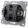 Aluminum MMB-008 2 клавишный 1 полюсный выключатель с LED（Черный）