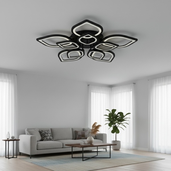 Люстра светодиодная 5018/5+5 чёрная