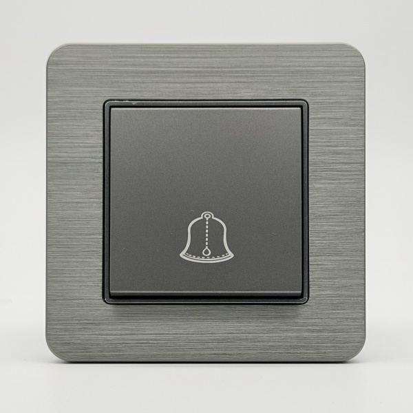 Aluminum MMC-027 Переключатель дверного звонка（Графит-Матовый）
