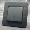 Aluminum MMB-004 1 клавишный 1 полюсный выключатель с LED（Черный）